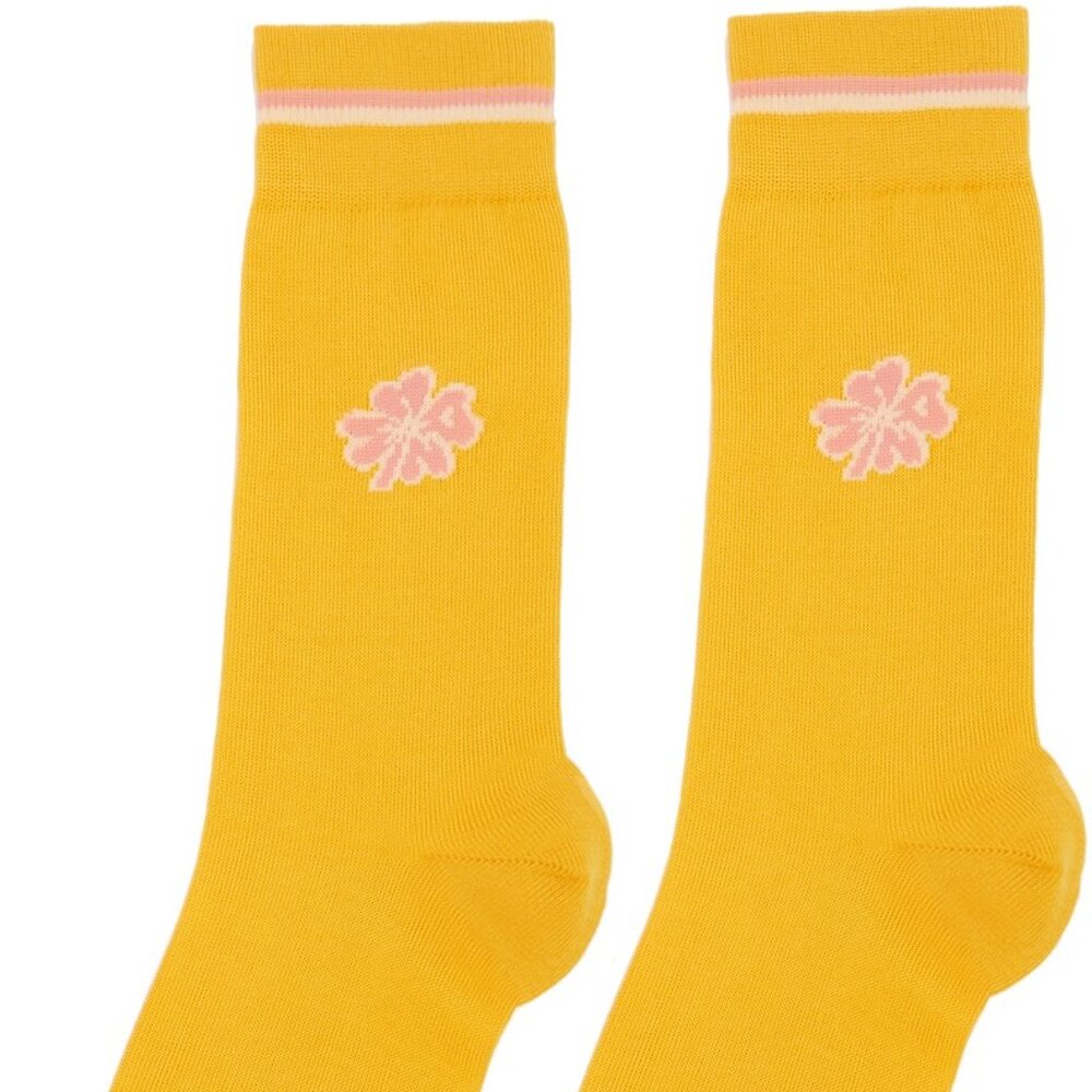 BNWT SS21 MARNI YELLOW CALF-HIGH CLOVER SOCKS 40 & 44